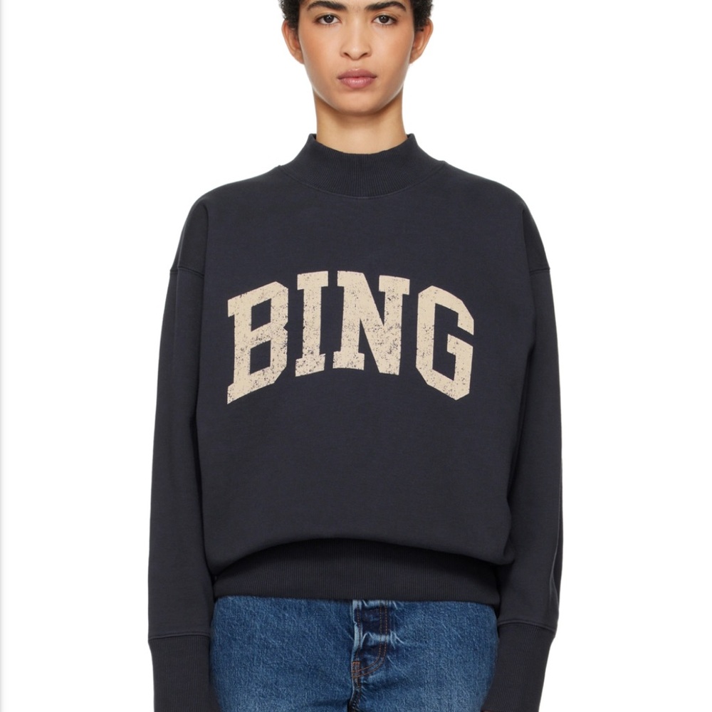 Anine Bing Bradie mock neck sweatshirt
